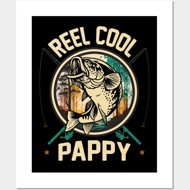 Reel Cool Pappy Fishing Gift Wall Art by ryanjaycruz